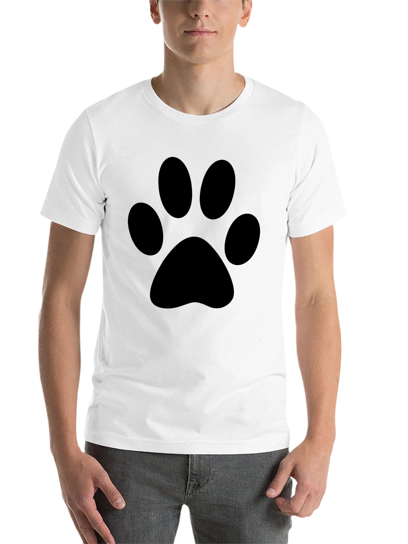 Black Paw Print T-Shirt - Casual Style
