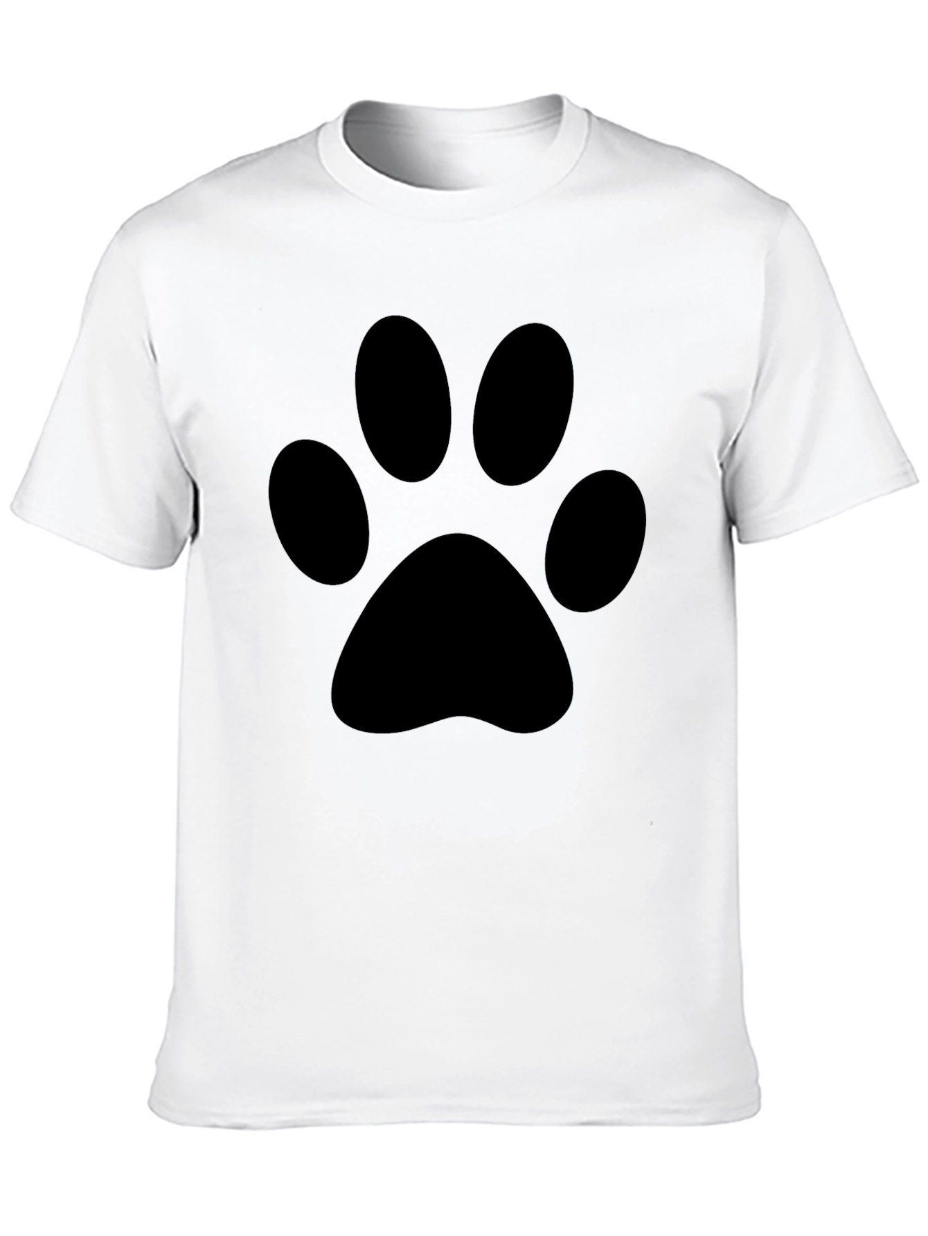 Black Paw Print T-Shirt - Casual Style
