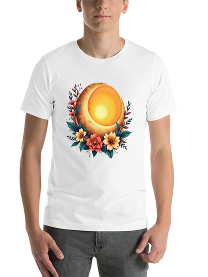 Floral Moon Graphic T-Shirt - Stylish Black Tee