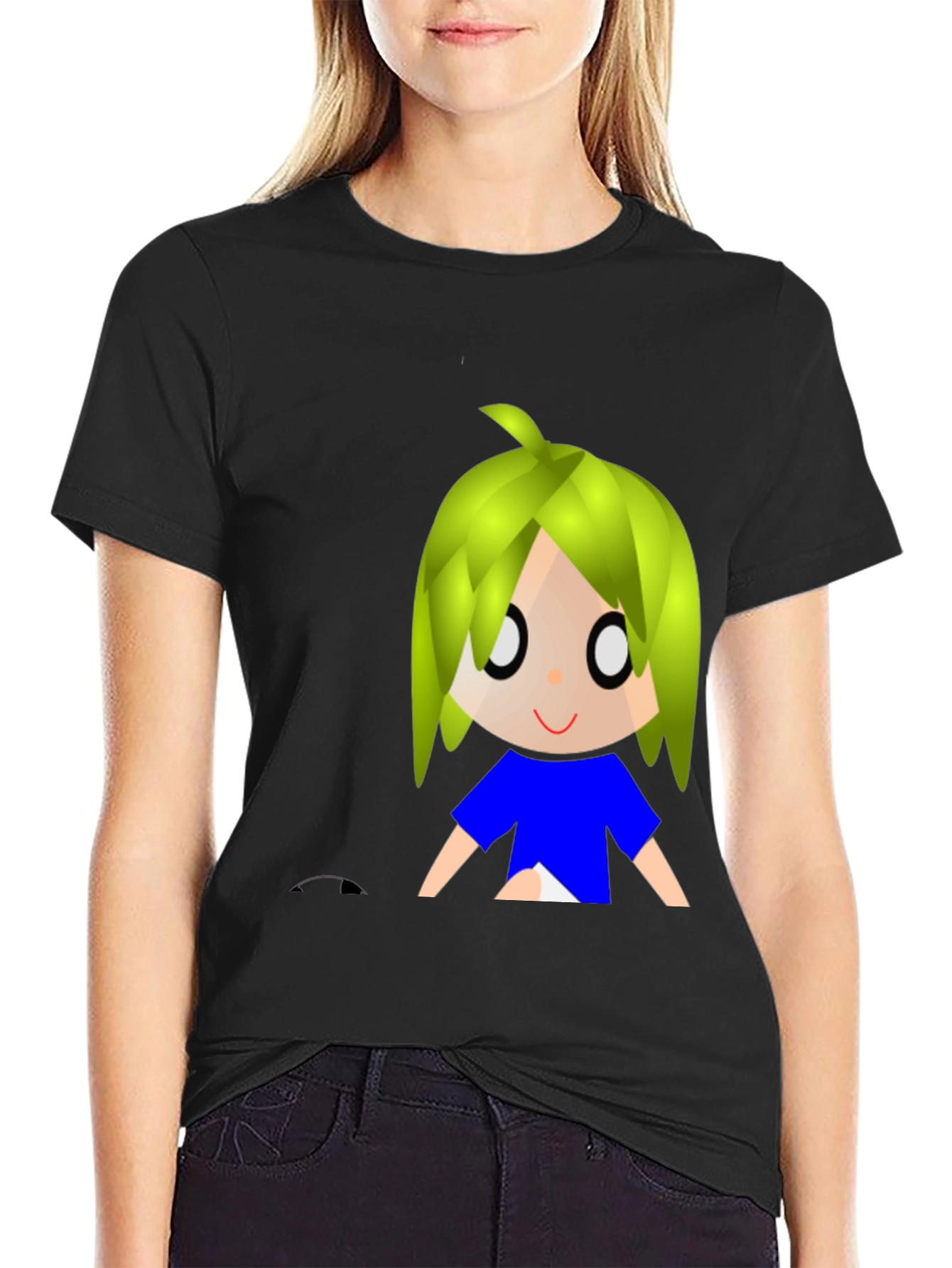 Anime Graphic Black T-Shirt