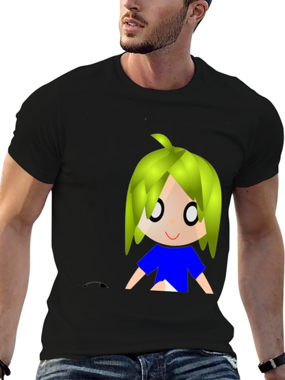 Anime Graphic Black T-Shirt