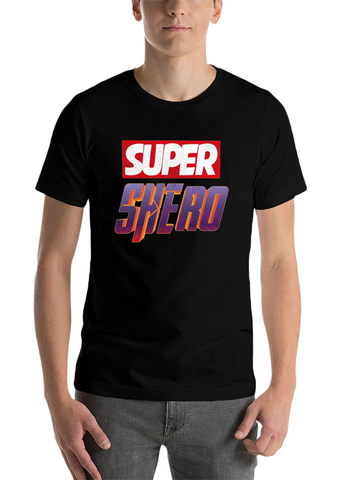 Super Shero Black T-Shirt