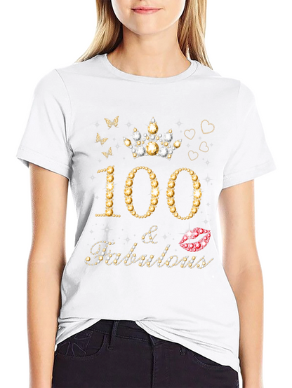 100 & Fabulous Birthday Graphic Tee