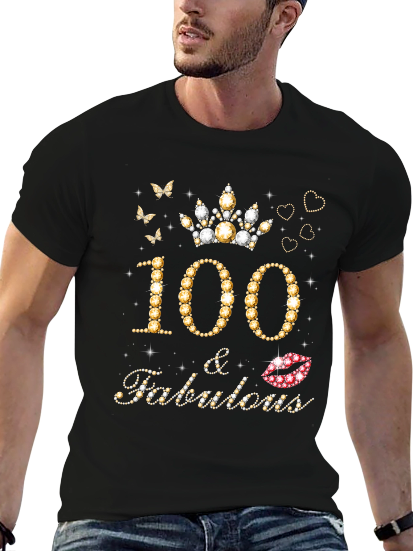 100 & Fabulous Birthday Graphic Tee