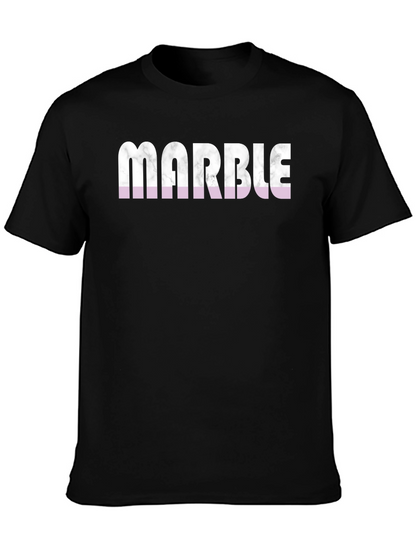 Marble Print Graphic Tee - Stylish Casual Wear