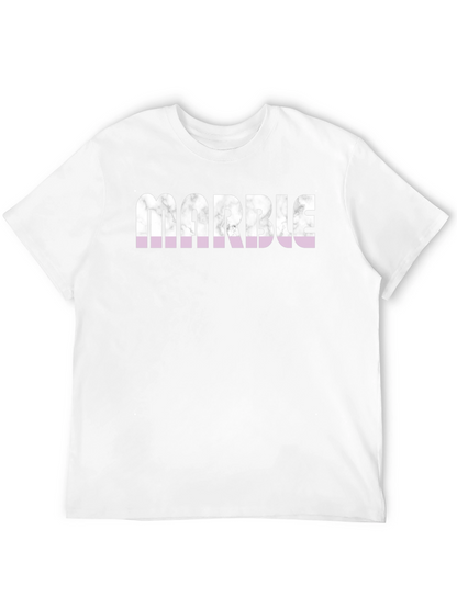 Marble Print Graphic Tee - Stylish Casual Wear