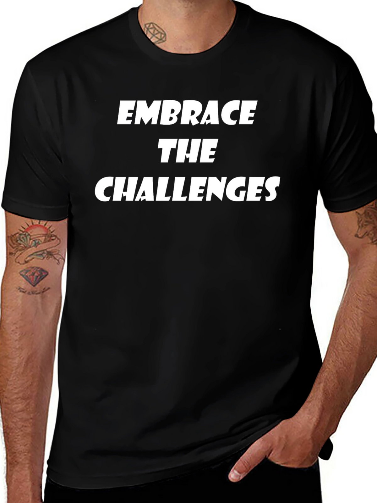 Embrace the Challenges Graphic Tee - Motivational Shirt