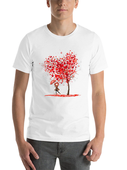 Heart Tree Graphic Black T-Shirt