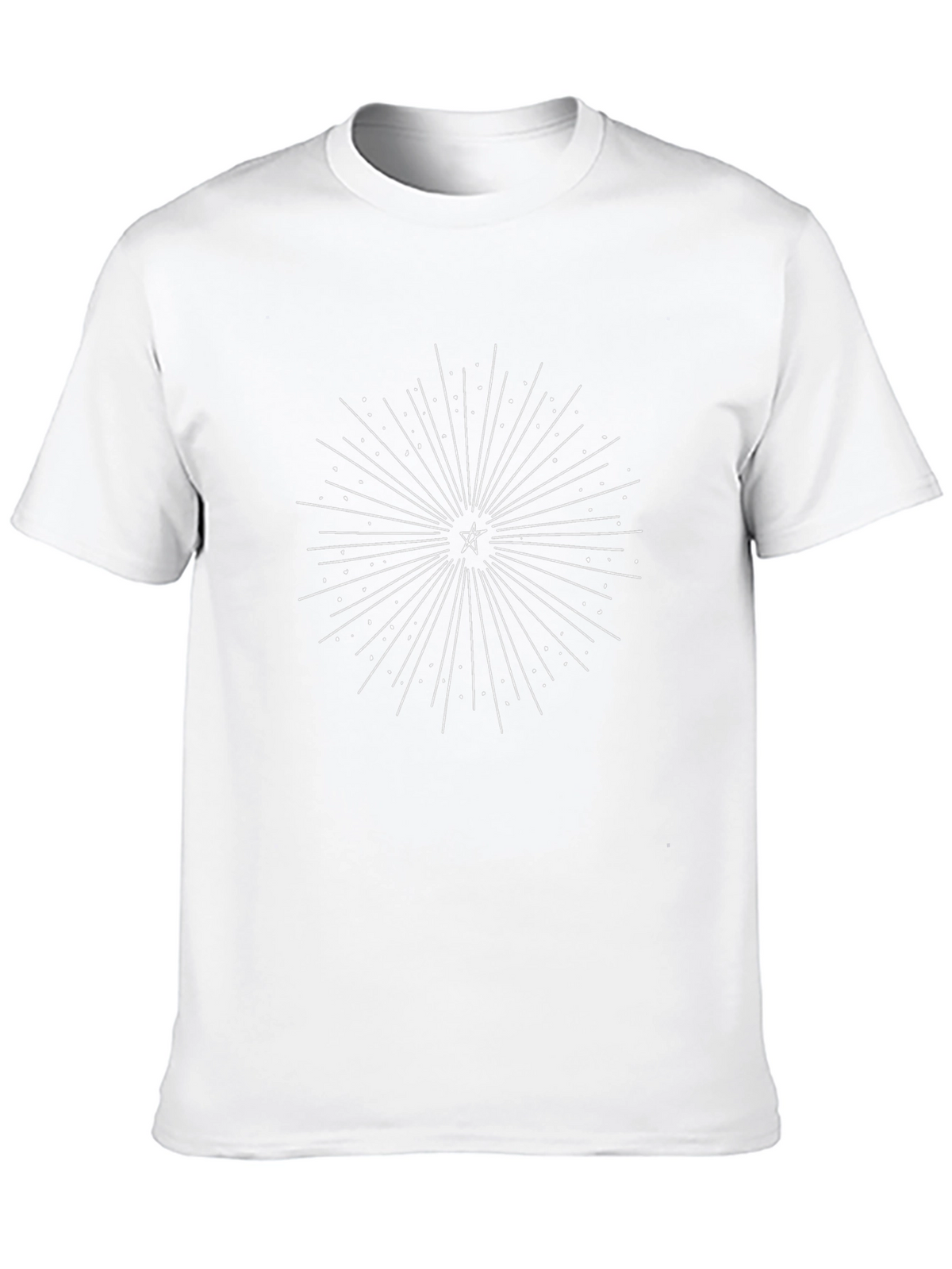 Celestial Starburst Graphic Tee - Black Cotton Comfort