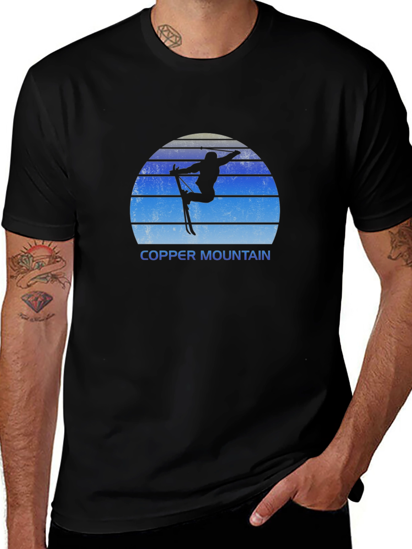 Copper Mountain Skier Black T-Shirt