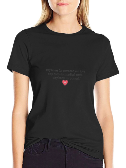 Stay Home Heart Graphic Tee