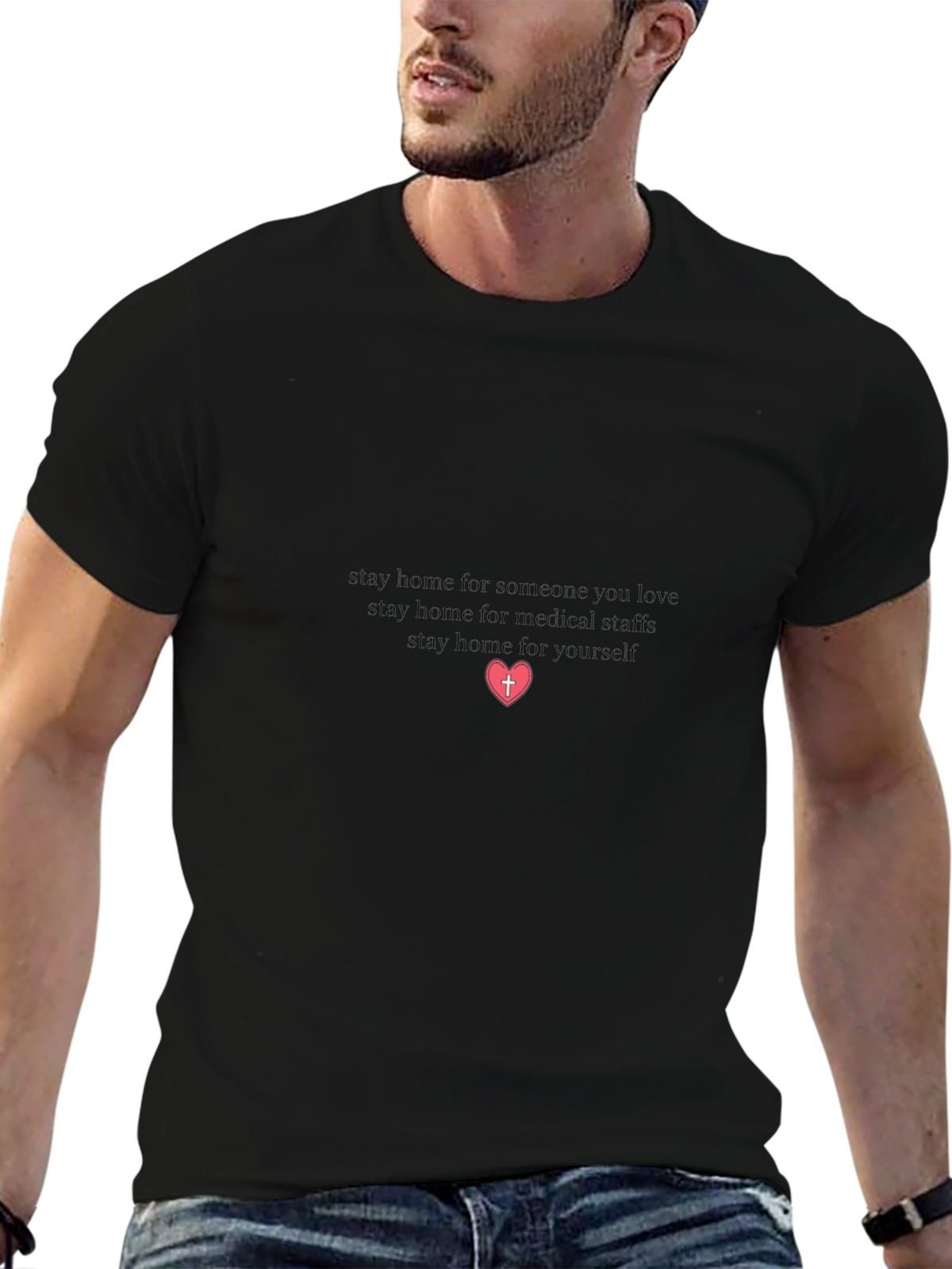 Stay Home Heart Graphic Tee