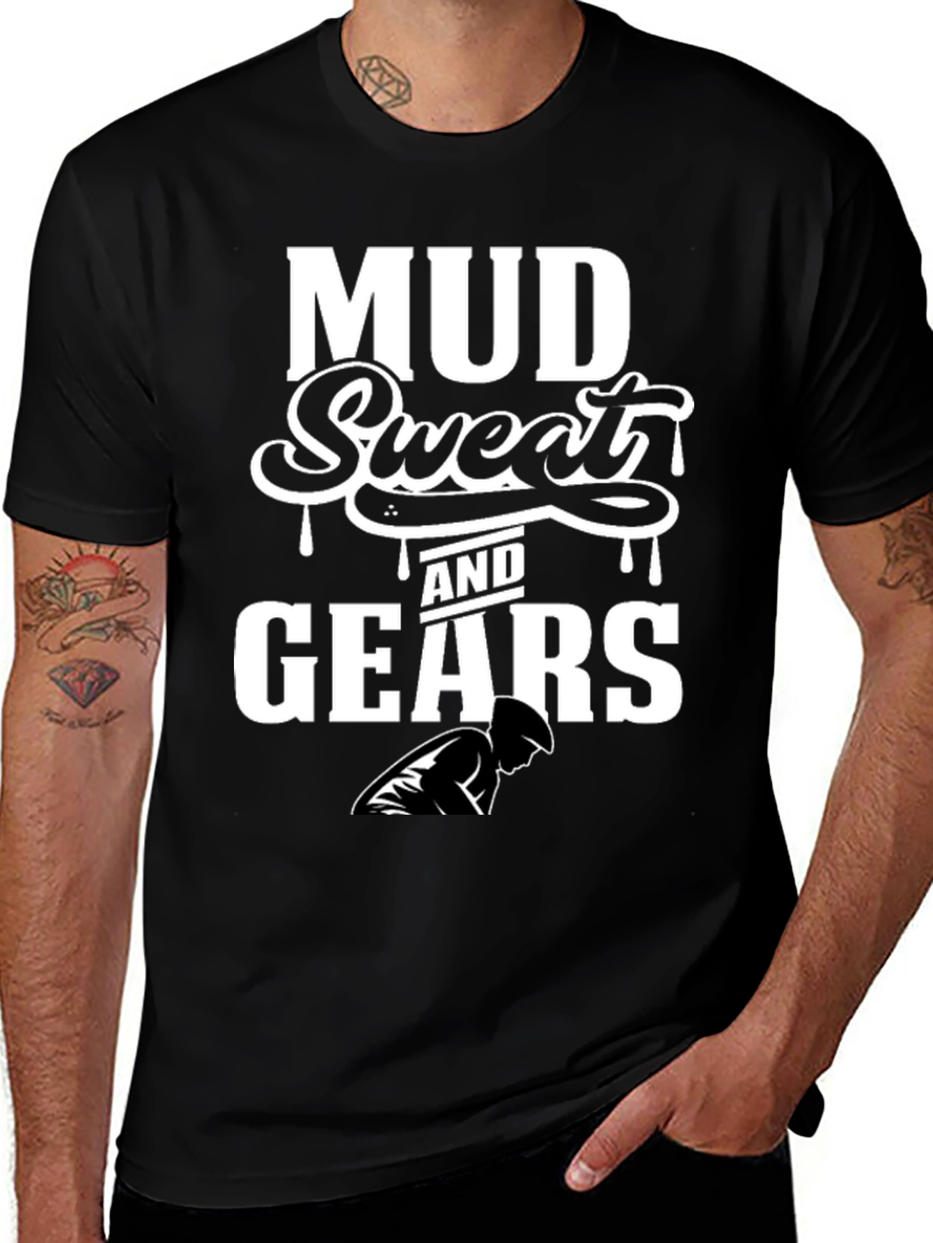 Mud Sweat & Gears Black Graphic Tee