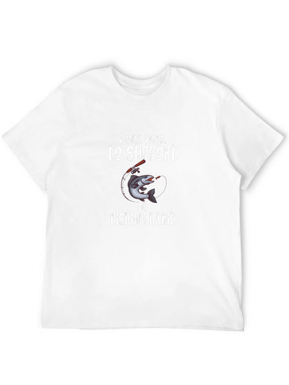 Fishing Habit Graphic T-Shirt - Black