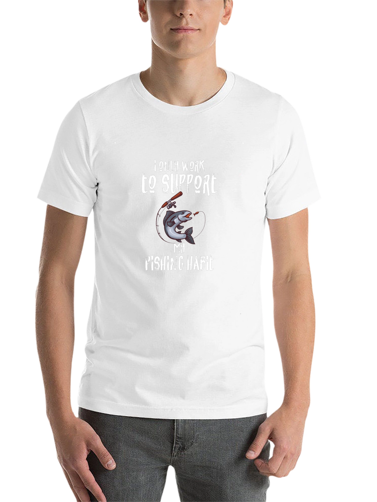 Fishing Habit Graphic T-Shirt - Black