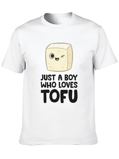 Just a Boy Who Loves Tofu Funny Vegan T-Shirt
