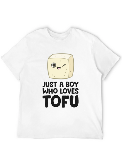 Just a Boy Who Loves Tofu Funny Vegan T-Shirt