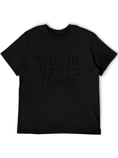 Smiles Are Always In Fashion Black T-Shirt