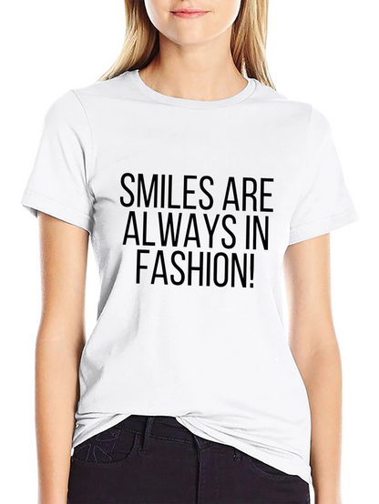 Smiles Are Always In Fashion Black T-Shirt