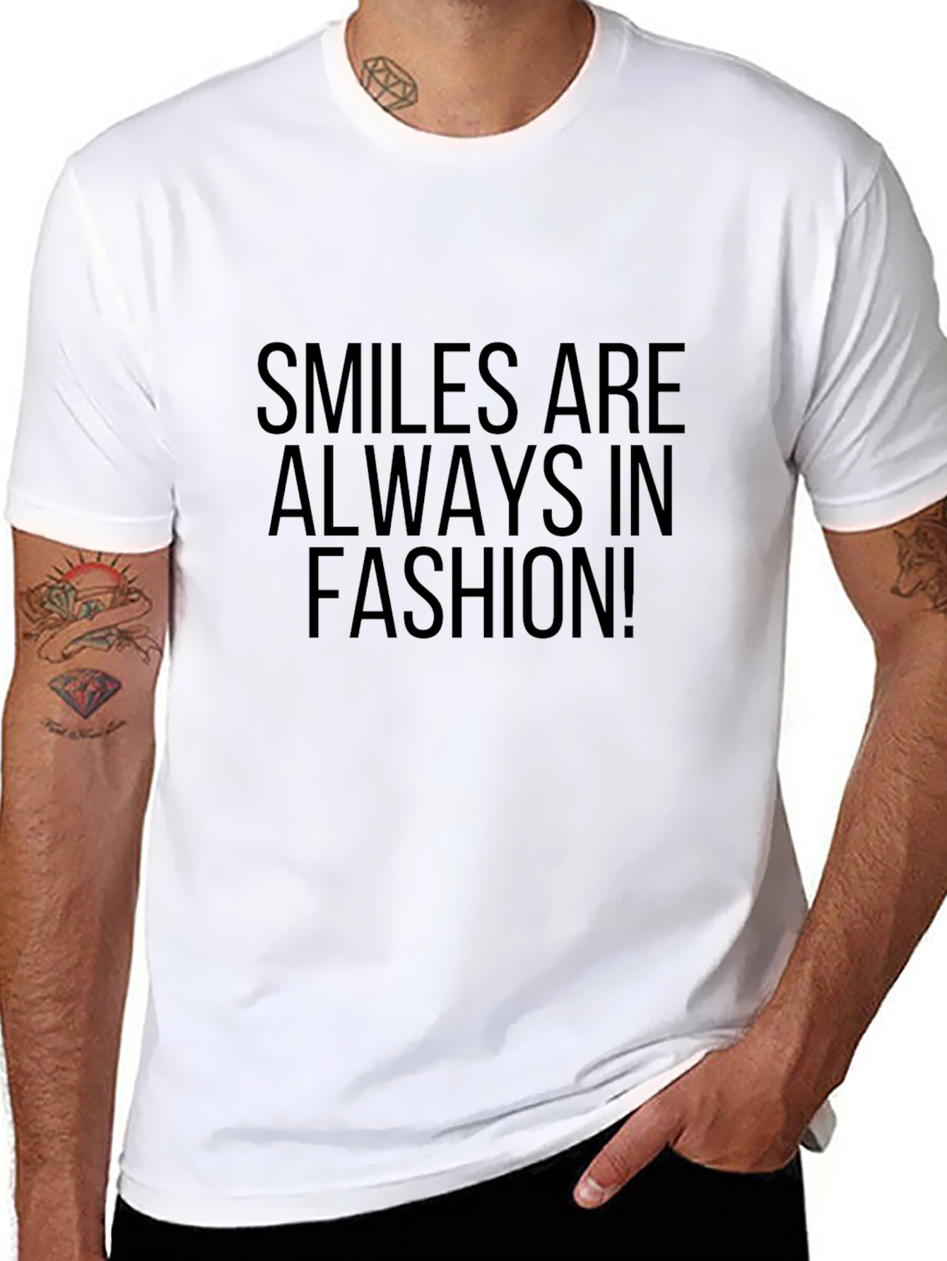Smiles Are Always In Fashion Black T-Shirt