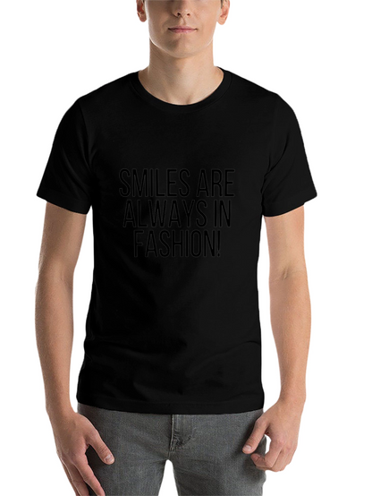 Smiles Are Always In Fashion Black T-Shirt