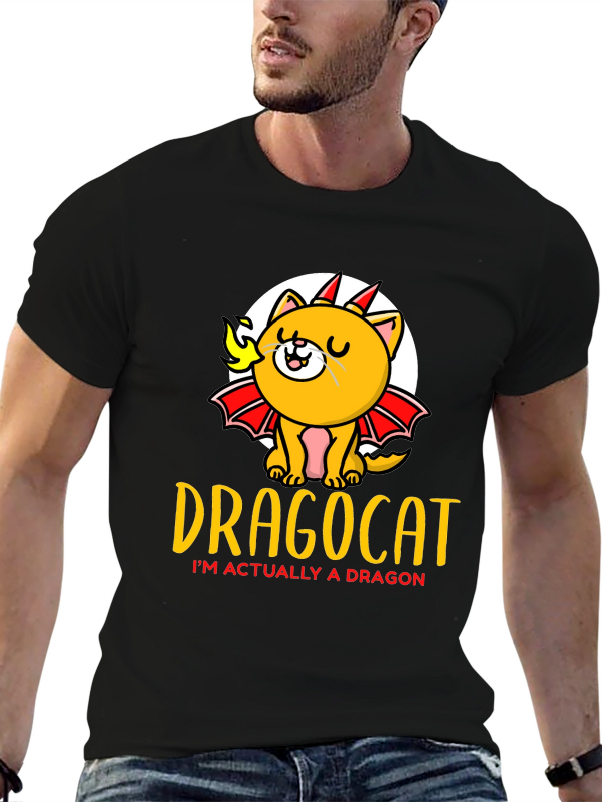 Dragocat T-Shirt - Dragon Cat Graphic Tee