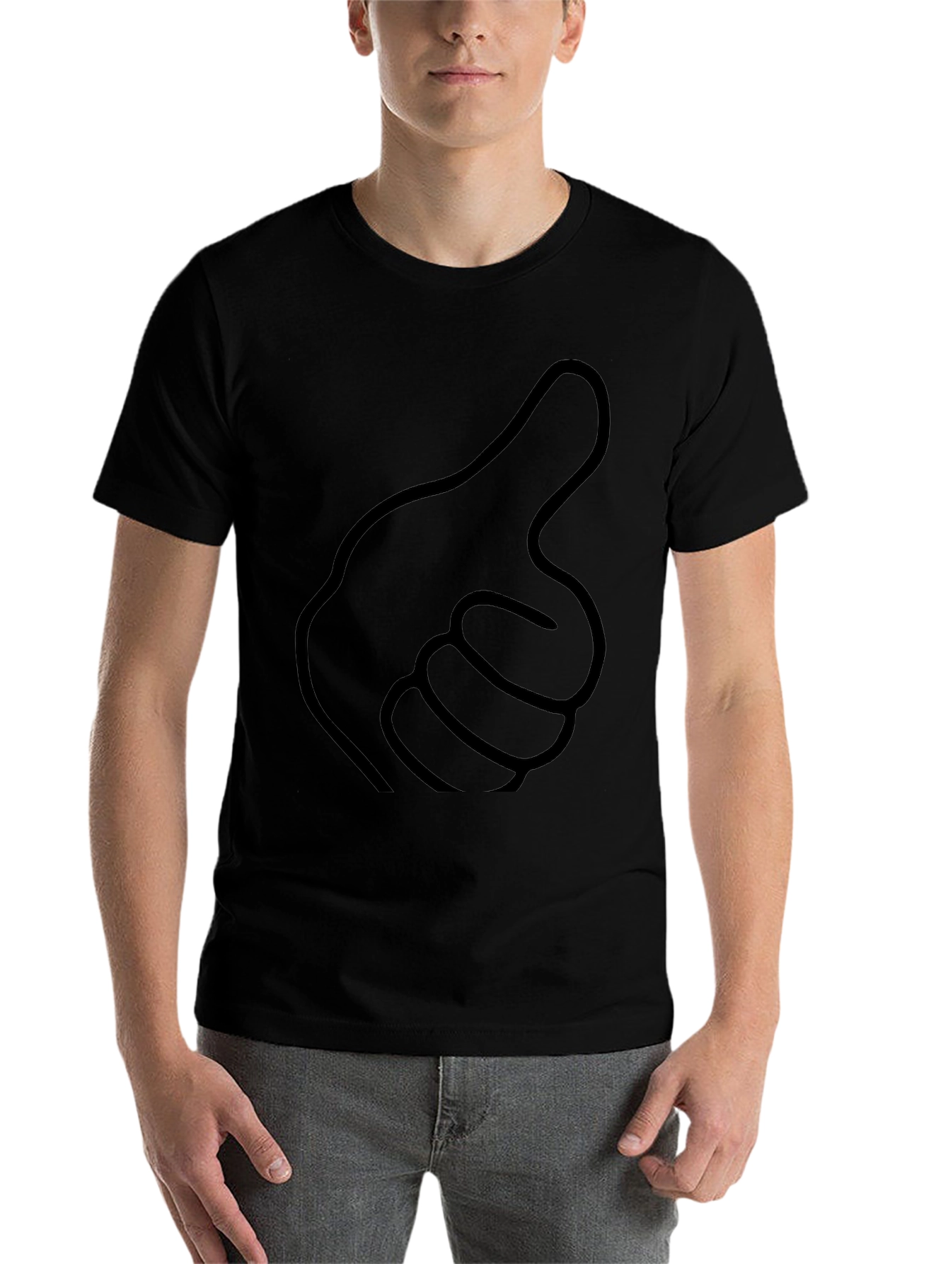 Thumbs Up Graphic Black T-Shirt