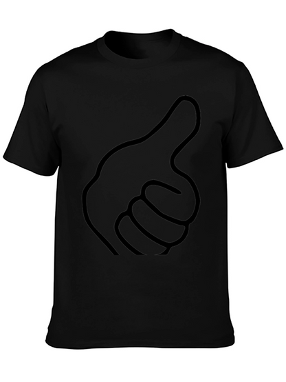 Thumbs Up Graphic Black T-Shirt