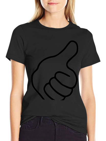 Thumbs Up Graphic Black T-Shirt