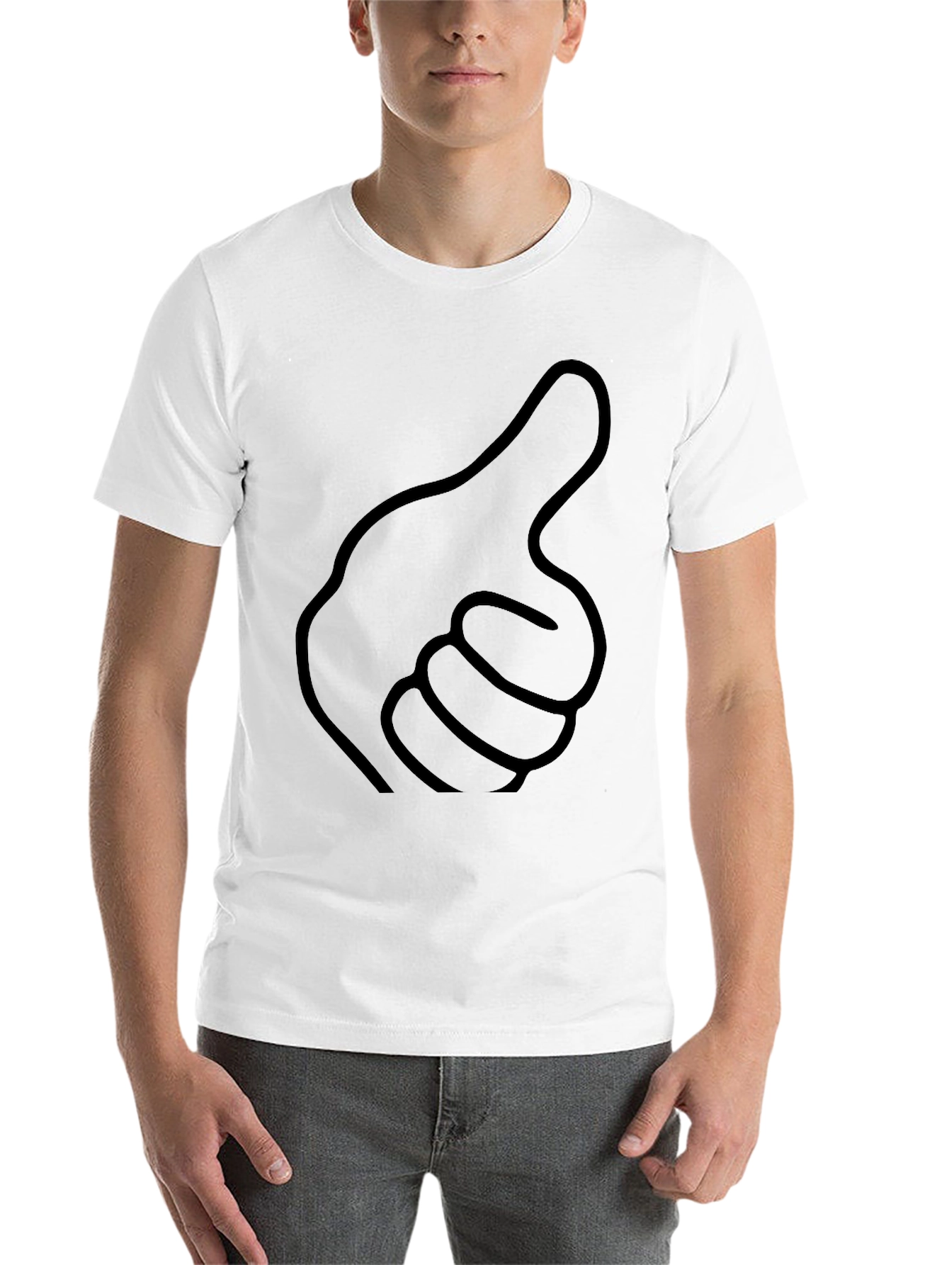 Thumbs Up Graphic Black T-Shirt