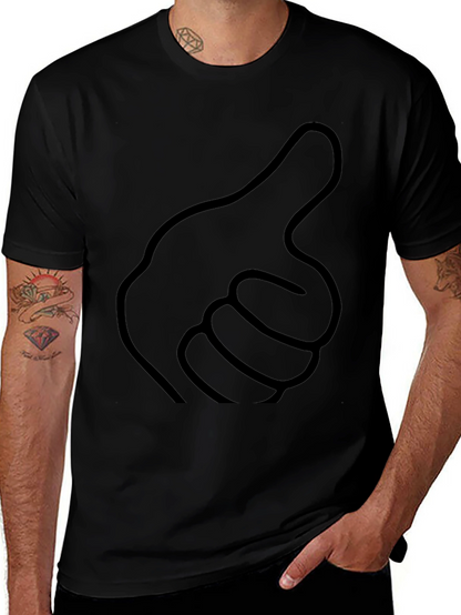 Thumbs Up Graphic Black T-Shirt