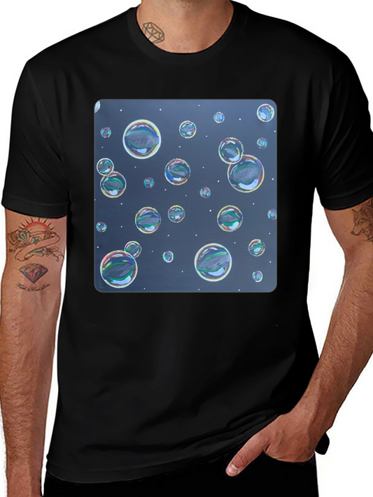 Bubble Print Black T-Shirt - Fun Graphic Tee