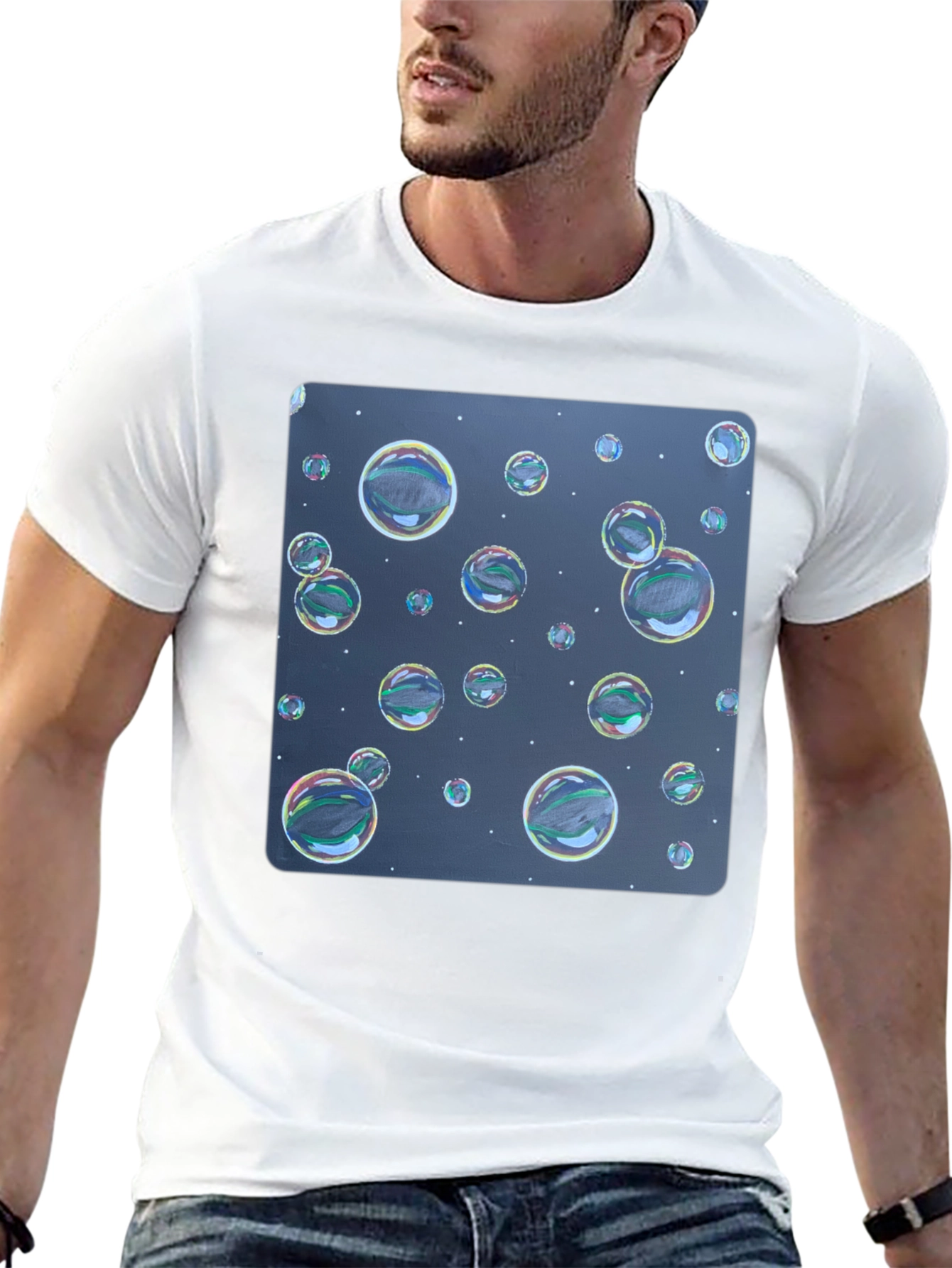 Bubble Print Black T-Shirt - Fun Graphic Tee