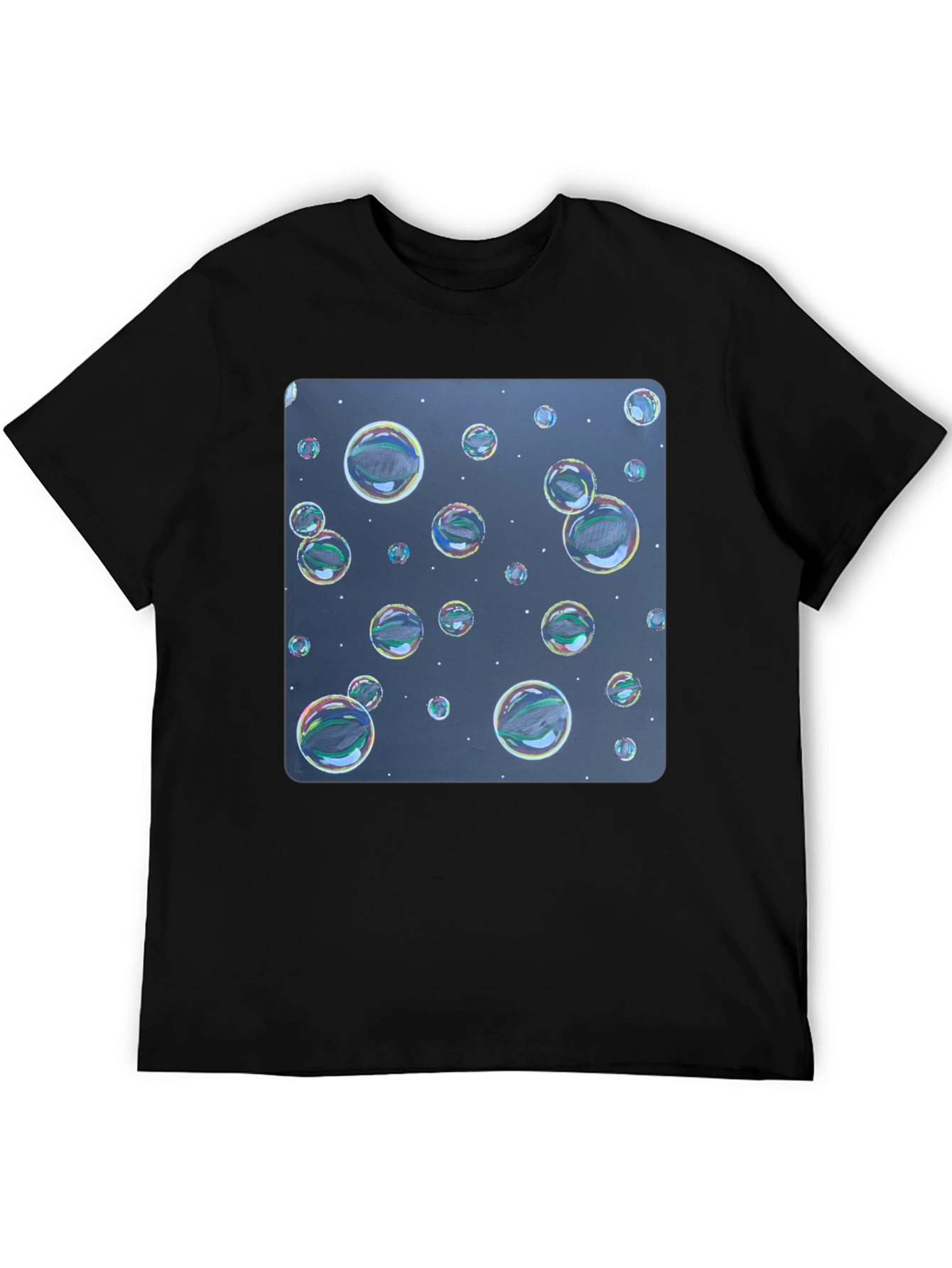 Bubble Print Black T-Shirt - Fun Graphic Tee