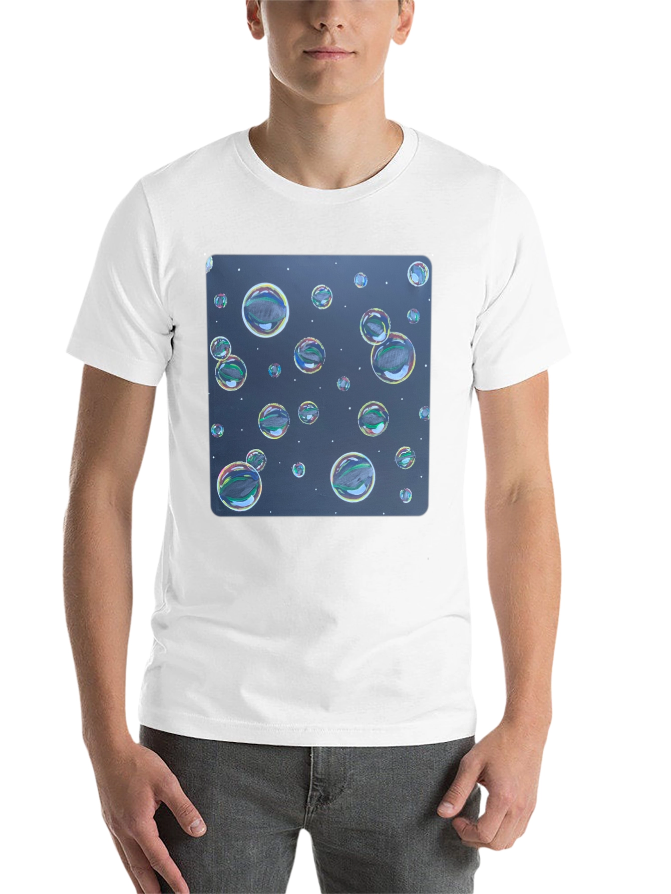 Bubble Print Black T-Shirt - Fun Graphic Tee