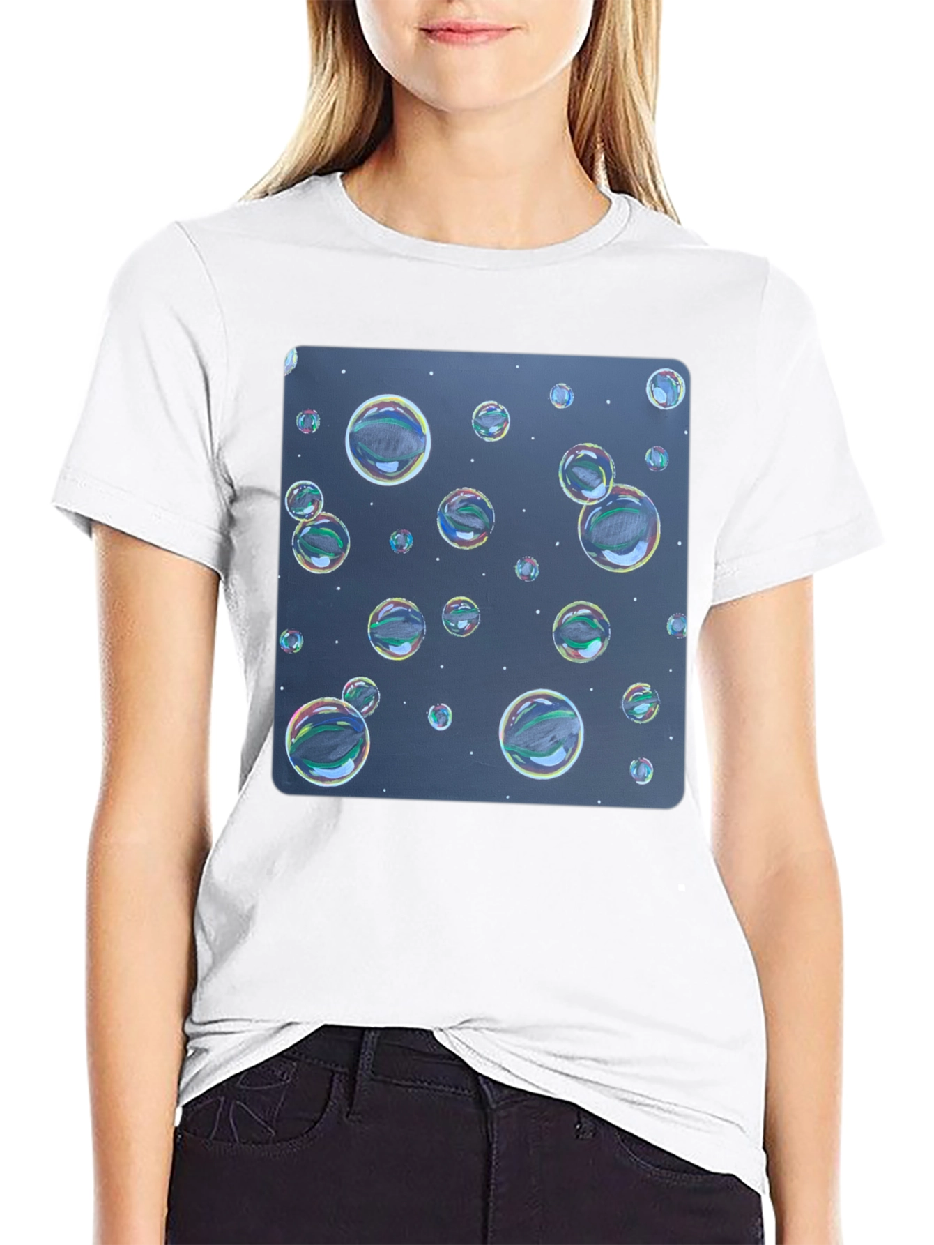Bubble Print Black T-Shirt - Fun Graphic Tee
