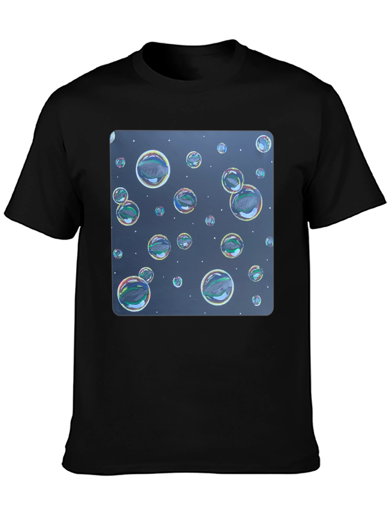 Bubble Print Black T-Shirt - Fun Graphic Tee