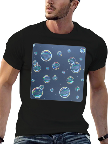 Bubble Print Black T-Shirt - Fun Graphic Tee