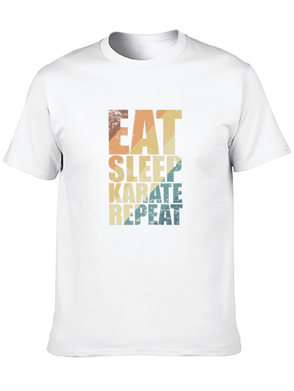 Eat Sleep Karate Repeat Graphic Tee