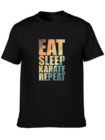 Eat Sleep Karate Repeat Graphic Tee