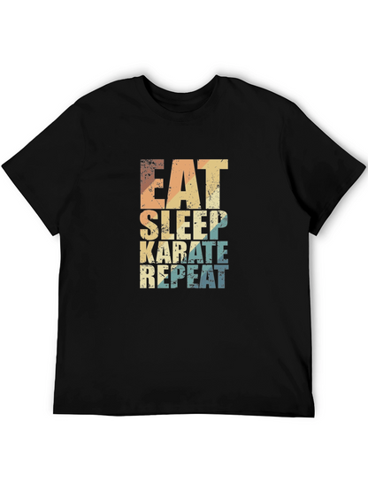Eat Sleep Karate Repeat Graphic Tee