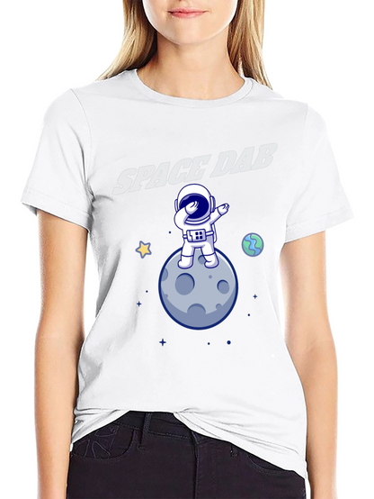 Space Dab T-Shirt - Astronaut Moon Design