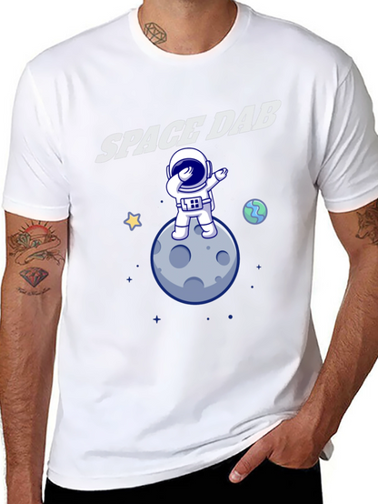 Space Dab T-Shirt - Astronaut Moon Design