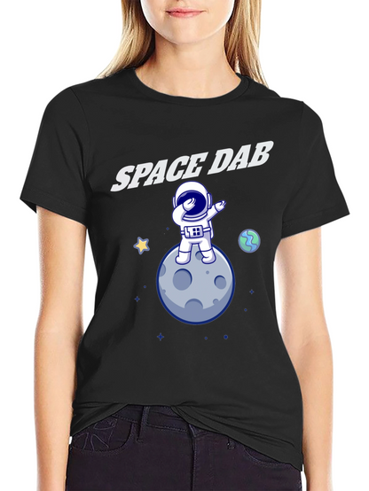 Space Dab T-Shirt - Astronaut Moon Design