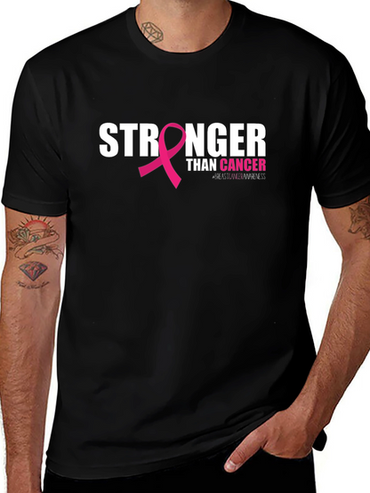 Stronger Than Cancer Awareness Ribbon T-Shirt