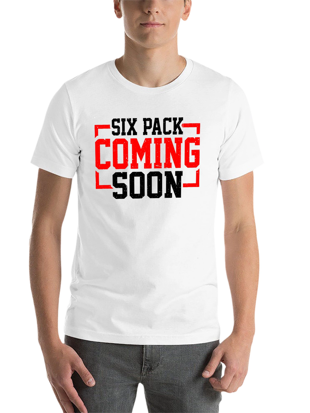 Six Pack Coming Soon Black Graphic Tee