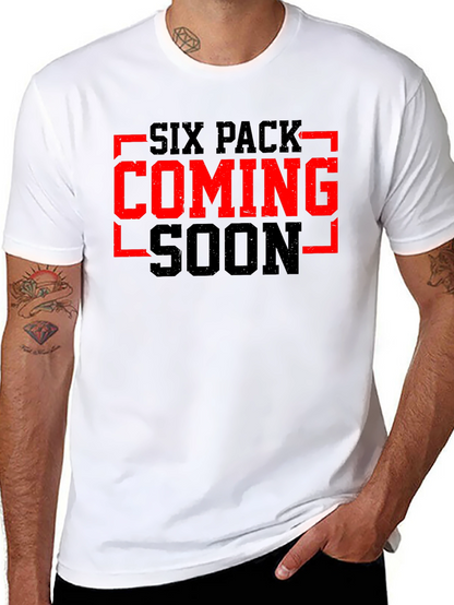 Six Pack Coming Soon Black Graphic Tee