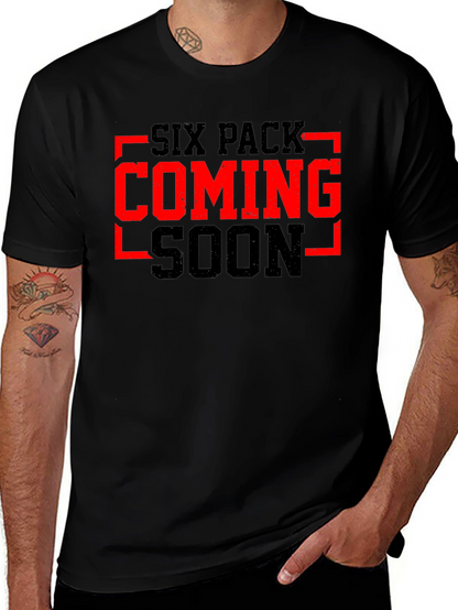 Six Pack Coming Soon Black Graphic Tee