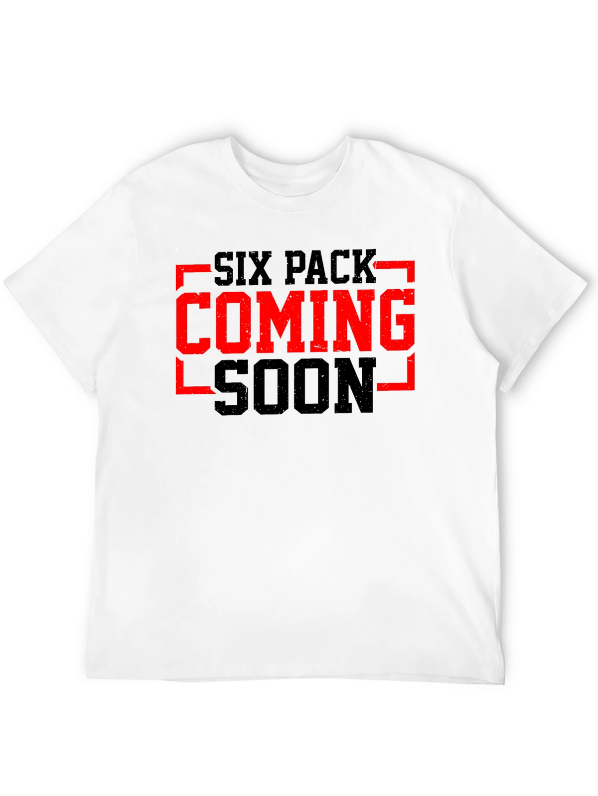 Six Pack Coming Soon Black Graphic Tee