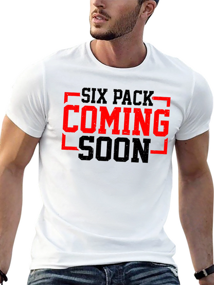 Six Pack Coming Soon Black Graphic Tee